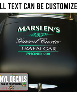 Personalized Truck Lettering Vinyl Sticker 10782