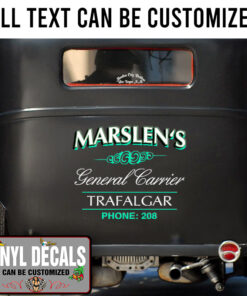 Personalized Truck Lettering Vinyl Sticker 10782