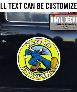 Personalized Keep On Truckin Sticker 11422