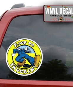Personalized Keep On Truckin Sticker 11422