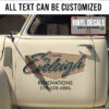 Personalized Truck Lettering Vinyl Sticker 10884
