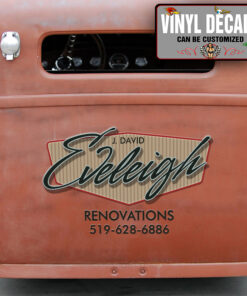 Personalized Truck Lettering Vinyl Sticker 10884