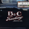 Personalized Trucking Company Name Sticker 12089