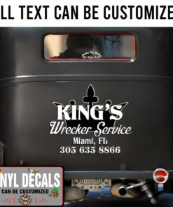 Personalized King Crown Lettering Vinyl Sticker 10612