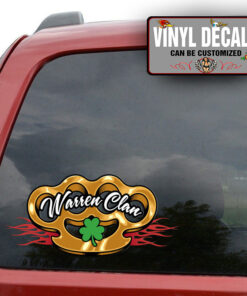 Personalized Knuckle And Samrock Lettering Sticker 11473