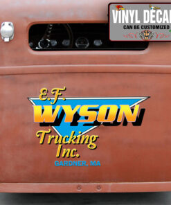 Personalized Trucking Lettering Sticker 11002