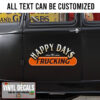 Personalized Trucking Lettering Sticker 11114