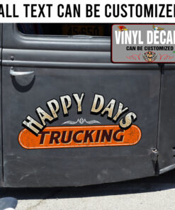 Personalized Trucking Lettering Sticker 11114