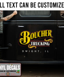 Personalized Trucking Lettering Sticker 11756