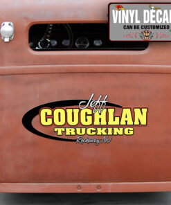 Personalized Trucking Lettering Vinyl Sticker 10645