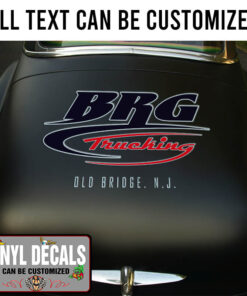 Personalized Trucking Lettering Vinyl Sticker 10678