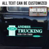 Personalized Trucking Lettering Vinyl Sticker 10686