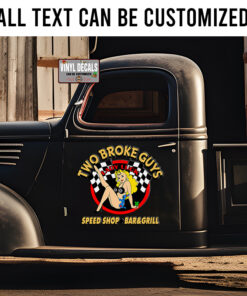 Personalized Lady Luck Hot Rod Sticker 11744