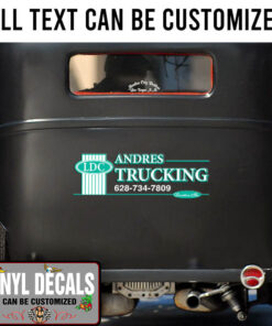 Personalized Trucking Lettering Vinyl Sticker 10686