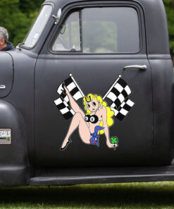 Personalized Lady Luck Hot Rod Vinyl Sticker 10734