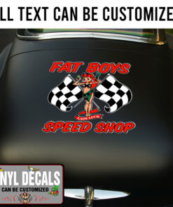 Personalized Lady Luck Lettering Vinyl Sticker 10843