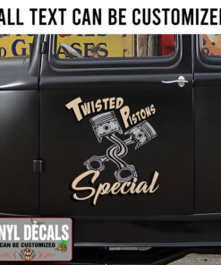 Personalized Twisted Pistons Special Sticker 11524