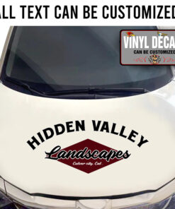 Personalized Landscapes Garage Lettering Sticker 11446