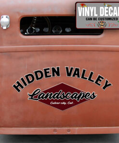 Personalized Landscapes Garage Lettering Sticker 11446