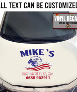 Personalized Us Eagle And Flag Sticker 11042