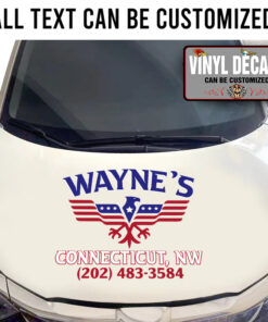 Personalized Us Eagle And Flag Sticker 11043