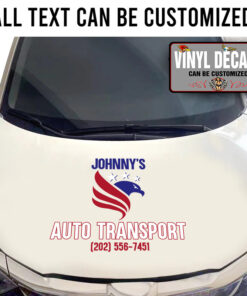 Personalized Us Eagle And Flag Sticker 11044