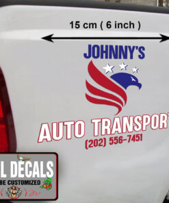 Personalized Us Eagle And Flag Sticker 11044