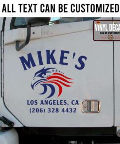 Personalized Us Eagle Company Lettering Sticker 11060