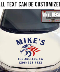 Personalized Us Eagle Company Lettering Sticker 11060