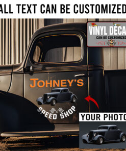 Personalized Lettering With Your Car Photo Sticker 11690