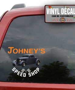 Personalized Lettering With Your Car Photo Sticker 11690