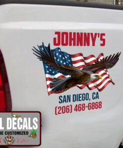 Personalized Us Eagle For Us National Celebration Sticker 11045