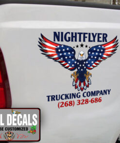 Personalized Us Eagle Sticker 11047