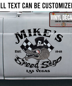 Personalized Lone Wolf Lettering Sticker 11418