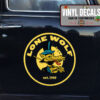 Personalized Lone Wolf Lettering Sticker 11437