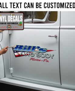 Personalized Us Flag Auto Body Lettering Sticker 11752