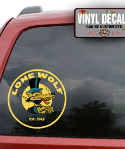 Personalized Lone Wolf Lettering Sticker 11437