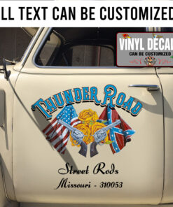 Personalized Us Flag Lettering Sticker 11332