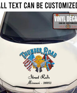 Personalized Us Flag Lettering Sticker 11332