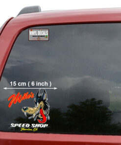 Personalized Lone Wolf Lettering Vinyl Sticker 10658