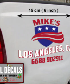 Personalized Usa Company Lettering Sticker 11057