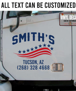 Personalized Usa Company Lettering Sticker 11058