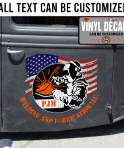 Personalized Usa Patriot Welder Sticker 11078