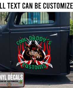 Personalized Lone Wolf V8 Sticker 11528