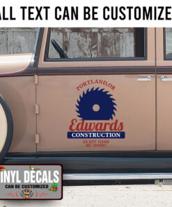 Personalized Usdot Construction Company Carpentry Sticker 11072