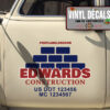 Personalized Usdot Construction Company Carpentry Sticker 11073