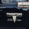 Personalized Long Horn Custom Garage Lettering Vinyl Sticker 10523