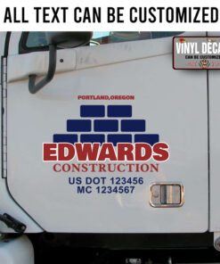 Personalized Usdot Construction Company Carpentry Sticker 11073