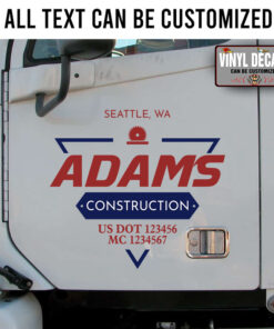 Personalized Usdot Construction Company Carpentry Sticker 11075