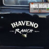 Personalized Long Horn Ranch Vinyl Sticker 10470